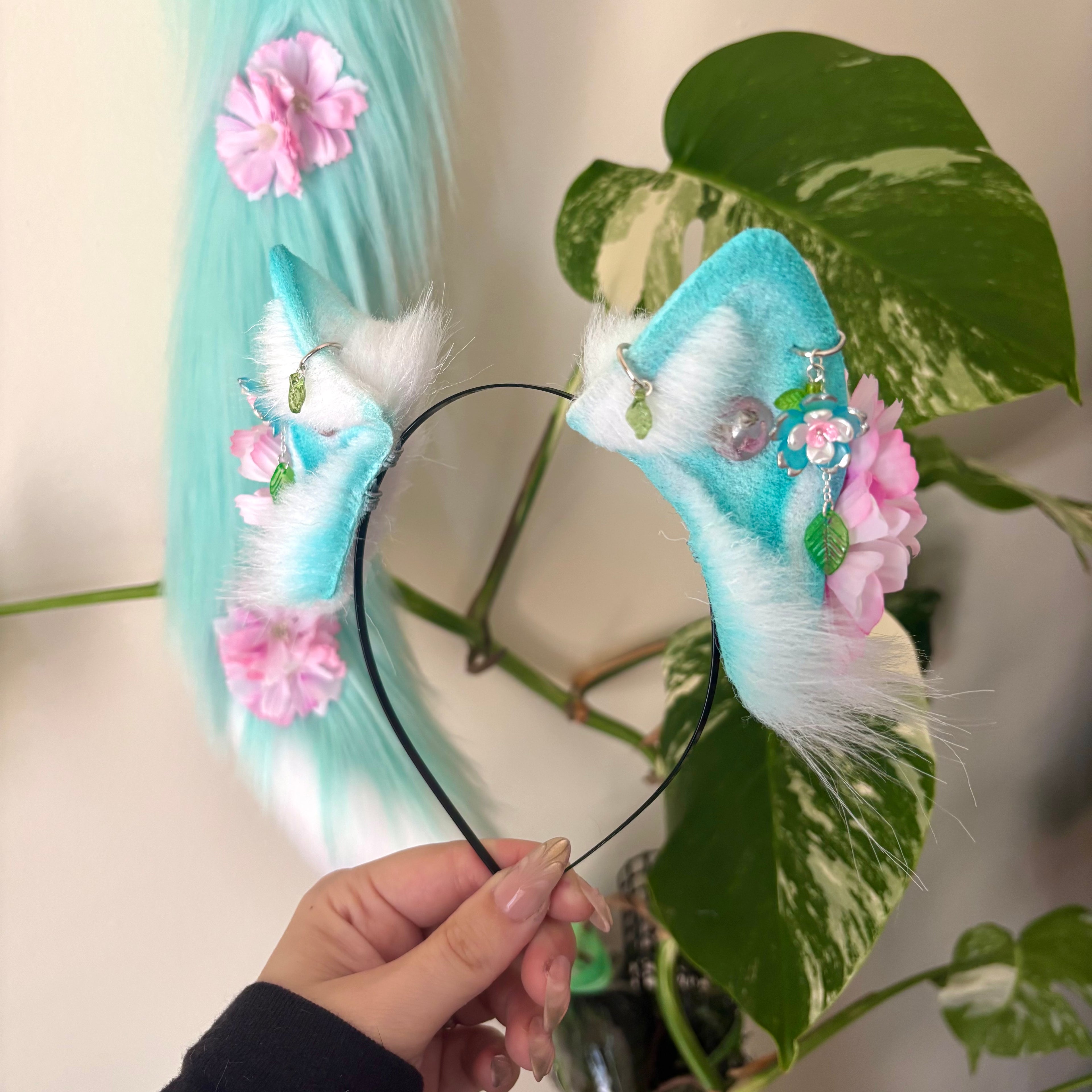 Minty Blue Sakura Kitten Set