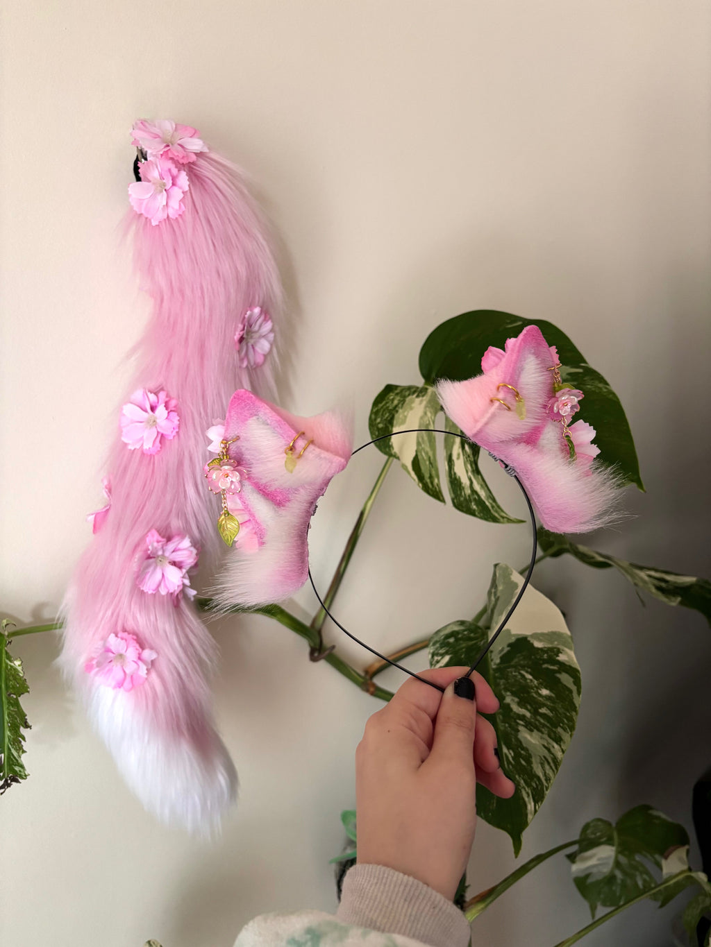 Pink Sakura Blossom Kitten Set