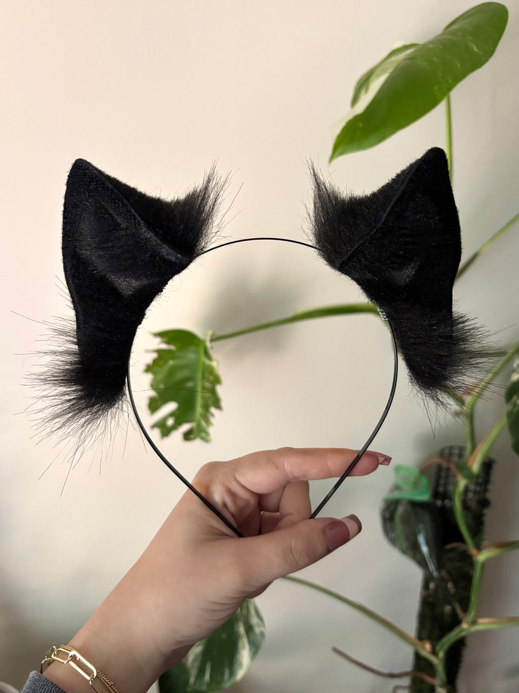 Midnight Black Kitten Ears
