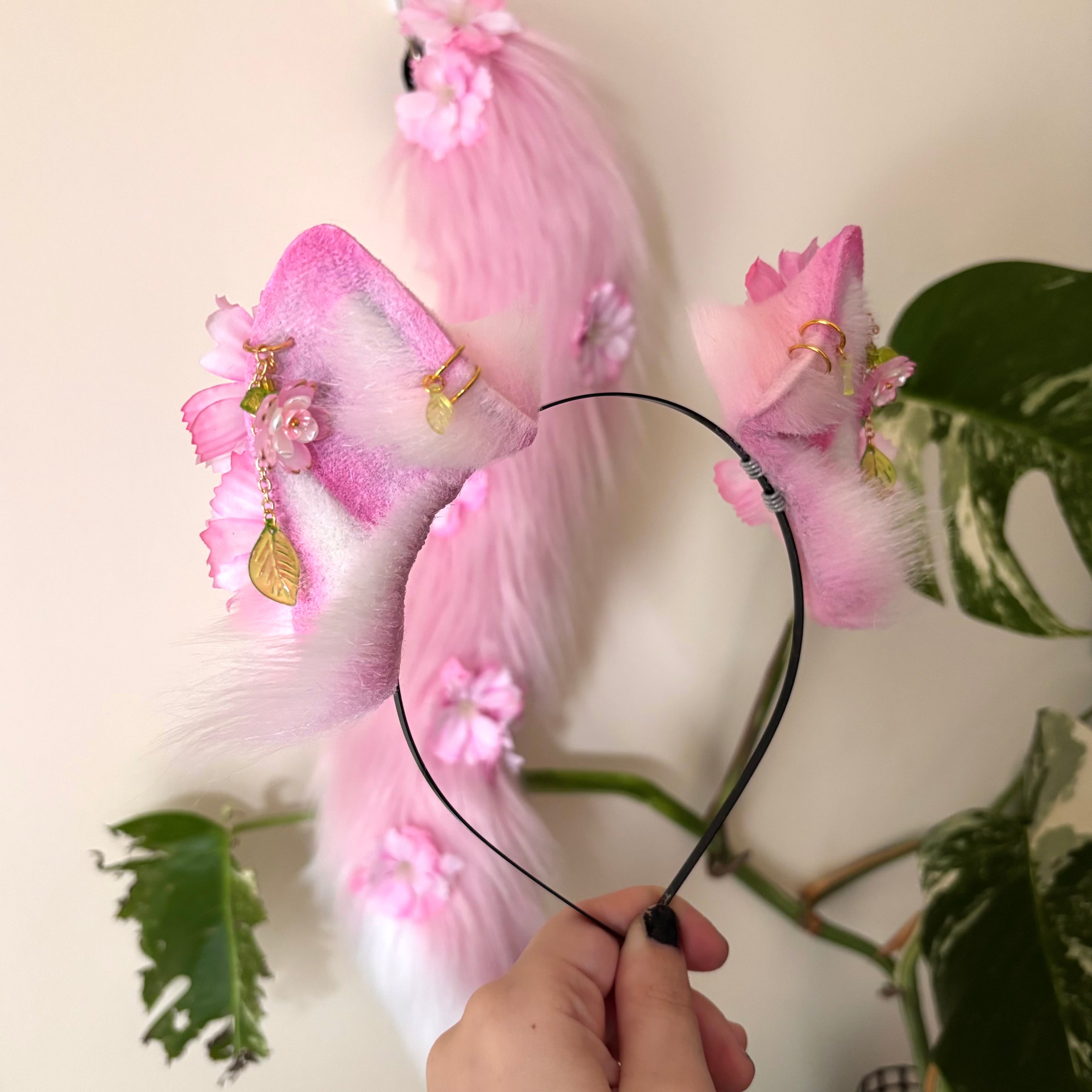 Pink Sakura Blossom Kitten Set